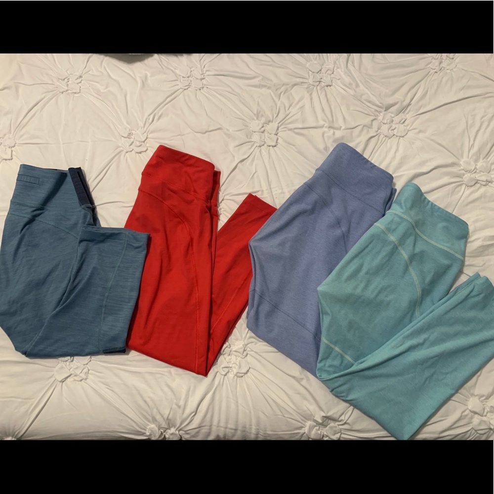 Four pairs of Outdoor Voices leggings